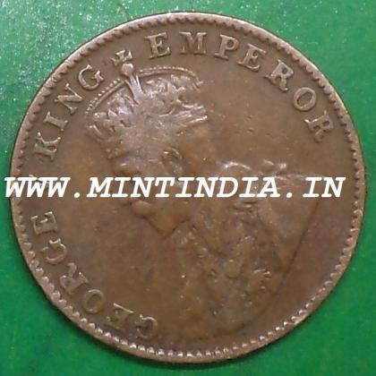 1930 KING GEORGE V KGV BRITISH QUARTER 1/4 ANNA BOMBAY MINT COIN