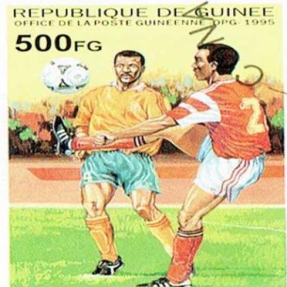 GUINEA 1995 FOOTBALL GAME COMMEMORATIVE STAMP WS 7