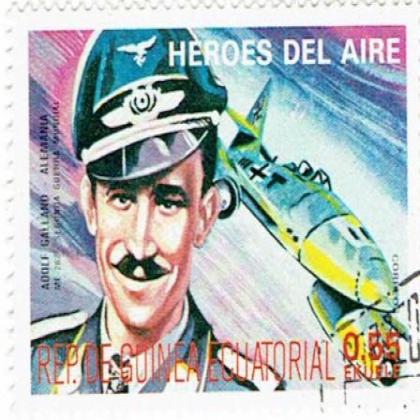 GUINEA HEROES DEL AIRE BIG SIZE COMMEMORATIVE STAMP WS 3