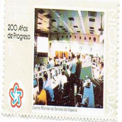 NICARAGUA ENTANCES 1 CENT STAMP WS 3